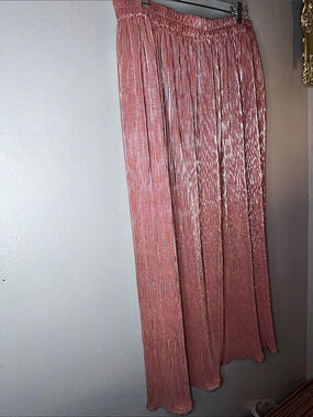 Gypsie Blu Pleated Maxi Skirt in Pink Size XL Like New